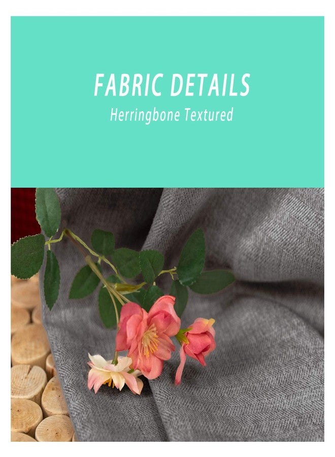 GRALI-DECOR ستائر تعتيم من GRALI-DECOR مزودة بحلقات معدنية في الأعلى، ستائر بنمط متعرج، ألواح عازلة للحرارة للردهات الداخلية، 52 بوصة × 84 بوصة، زوج واحد، رمادي داكن - Image 3